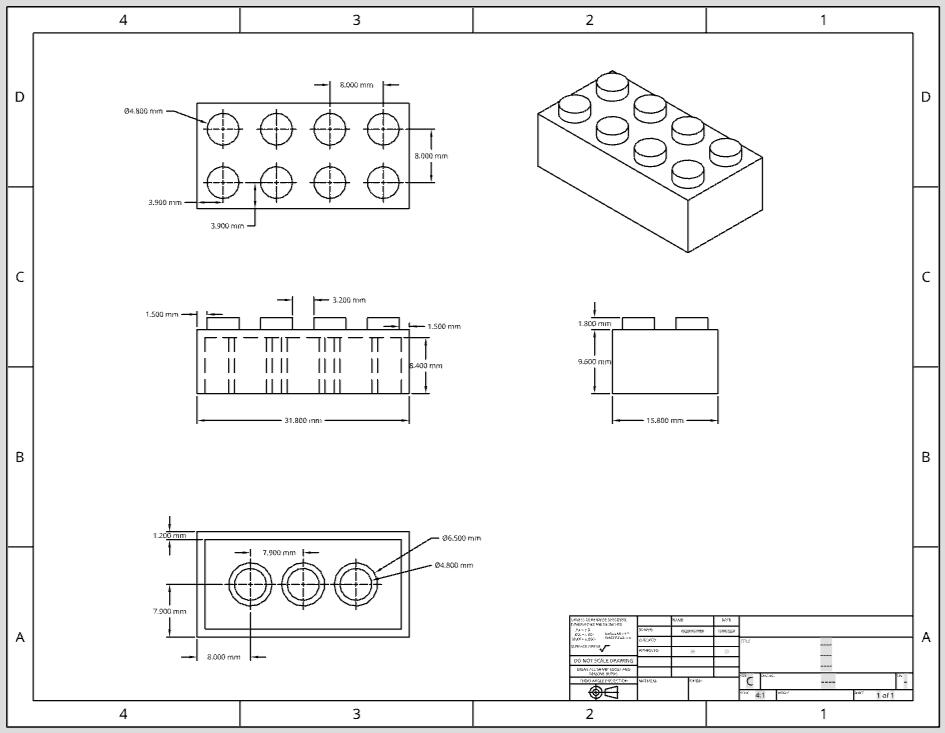 Brick Engineering Drawing